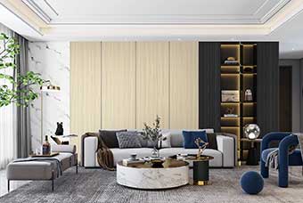 汉中轻奢风格-客厅